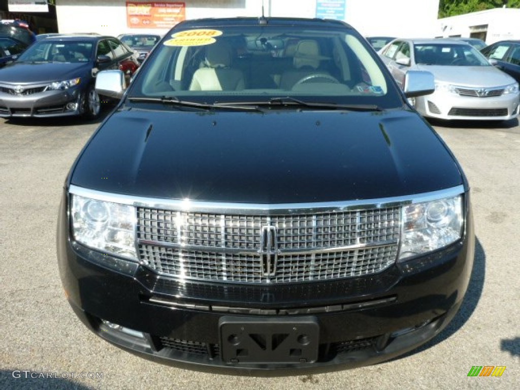 2008 MKX AWD - Black Clearcoat / Light Camel photo #8