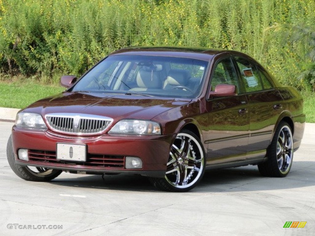 2003 LS V8 - Autumn Red Metallic / Dark Ash/Medium Ash photo #1