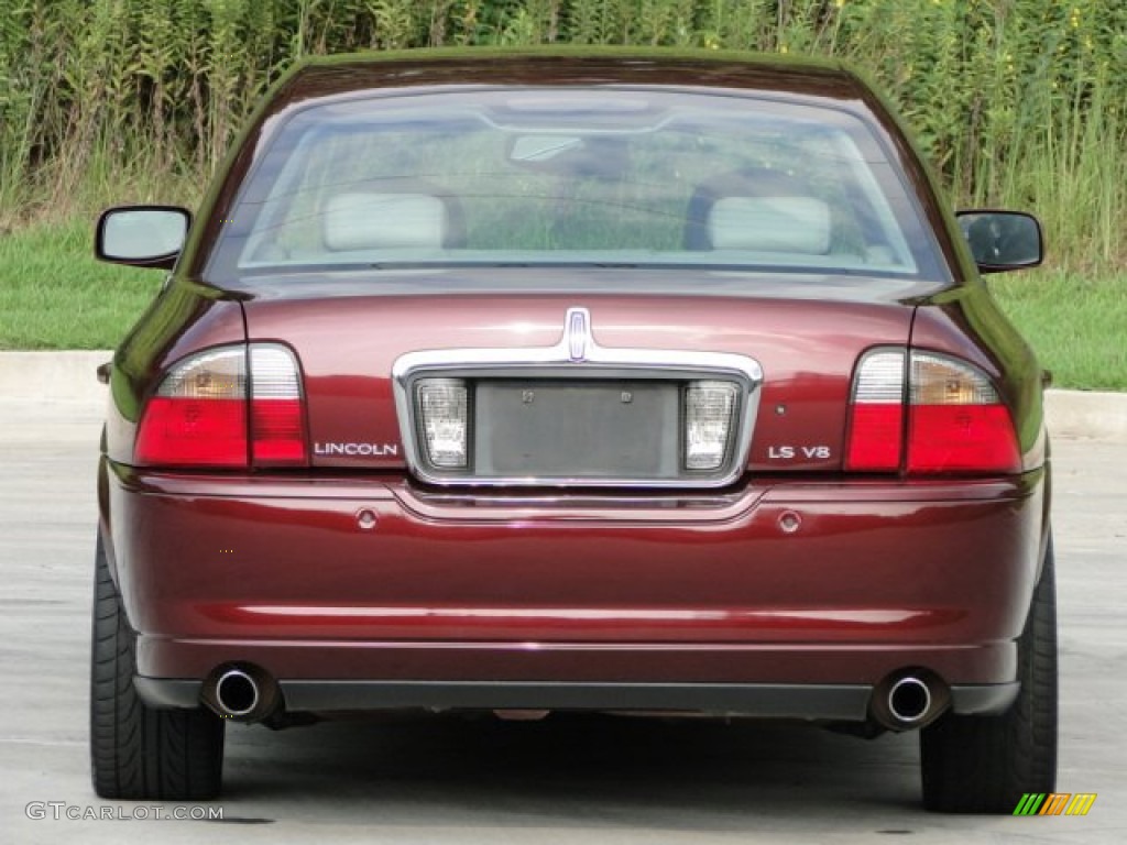 2003 LS V8 - Autumn Red Metallic / Dark Ash/Medium Ash photo #6