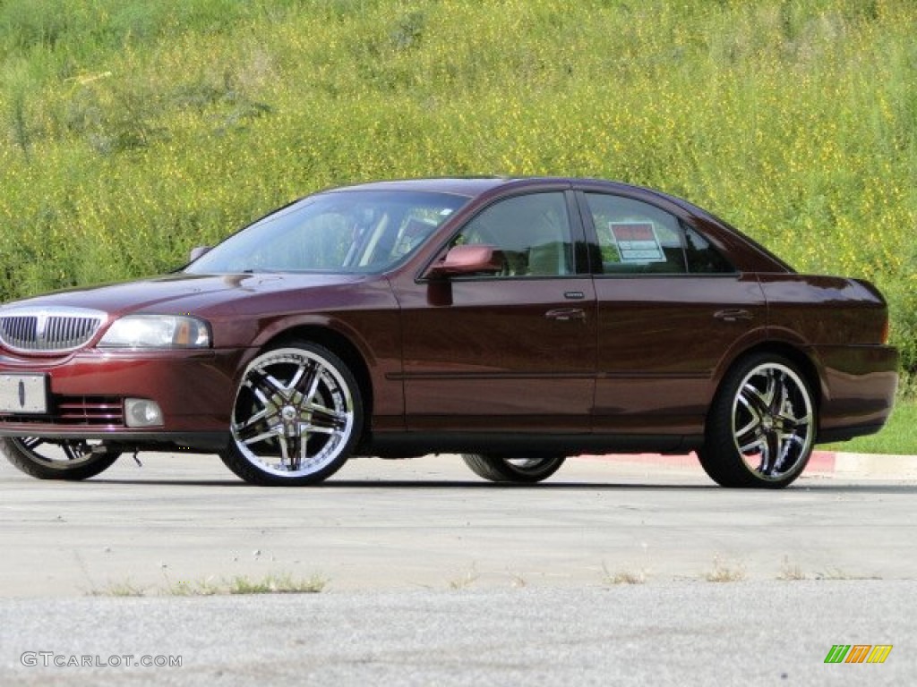 2003 LS V8 - Autumn Red Metallic / Dark Ash/Medium Ash photo #24