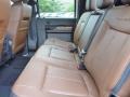 2014 Ford F350 Super Duty Platinum Pecan Leather Interior Rear Seat Photo