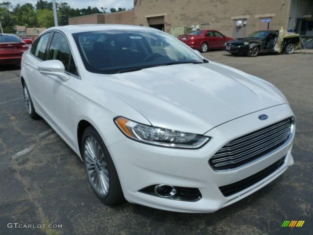 White Platinum 2014 Ford Fusion Titanium AWD Exterior Photo #85240374