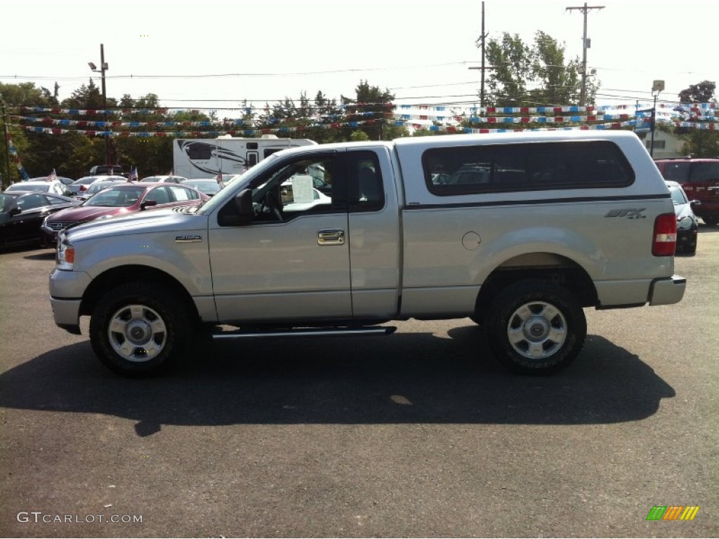 2004 F150 STX Regular Cab 4x4 - Silver Metallic / Medium/Dark Flint photo #4