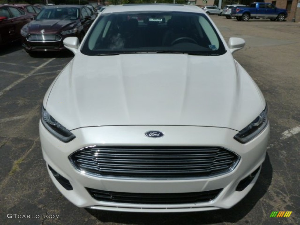 White Platinum 2014 Ford Fusion Titanium AWD Exterior Photo #85240481