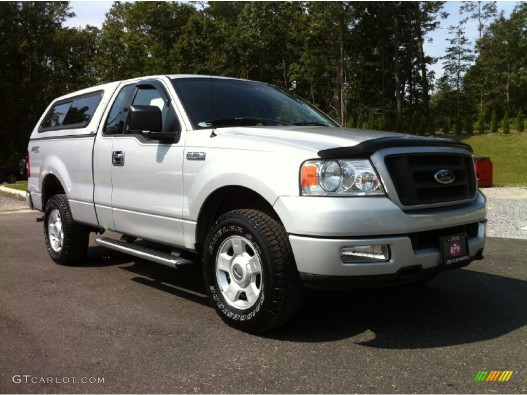 2004 F150 STX Regular Cab 4x4 - Silver Metallic / Medium/Dark Flint photo #5