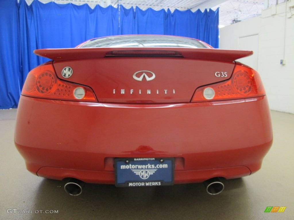 2004 G 35 Coupe - Laser Red / Willow photo #8