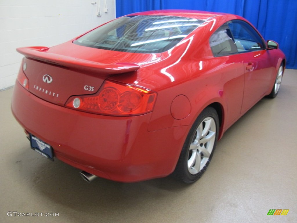 2004 G 35 Coupe - Laser Red / Willow photo #9