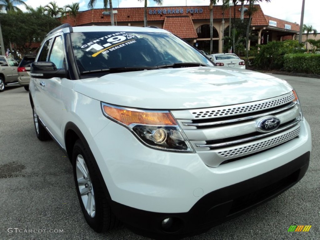 2013 Explorer XLT - Oxford White / Charcoal Black photo #2