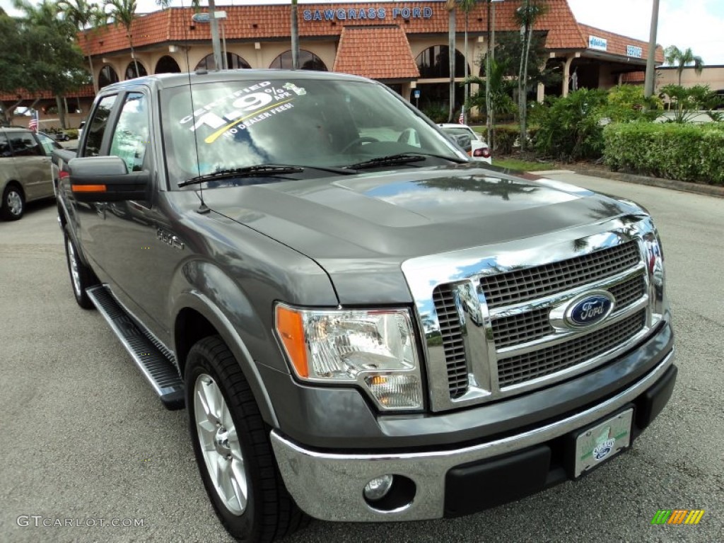 2011 F150 Lariat SuperCrew - Sterling Grey Metallic / Black photo #2