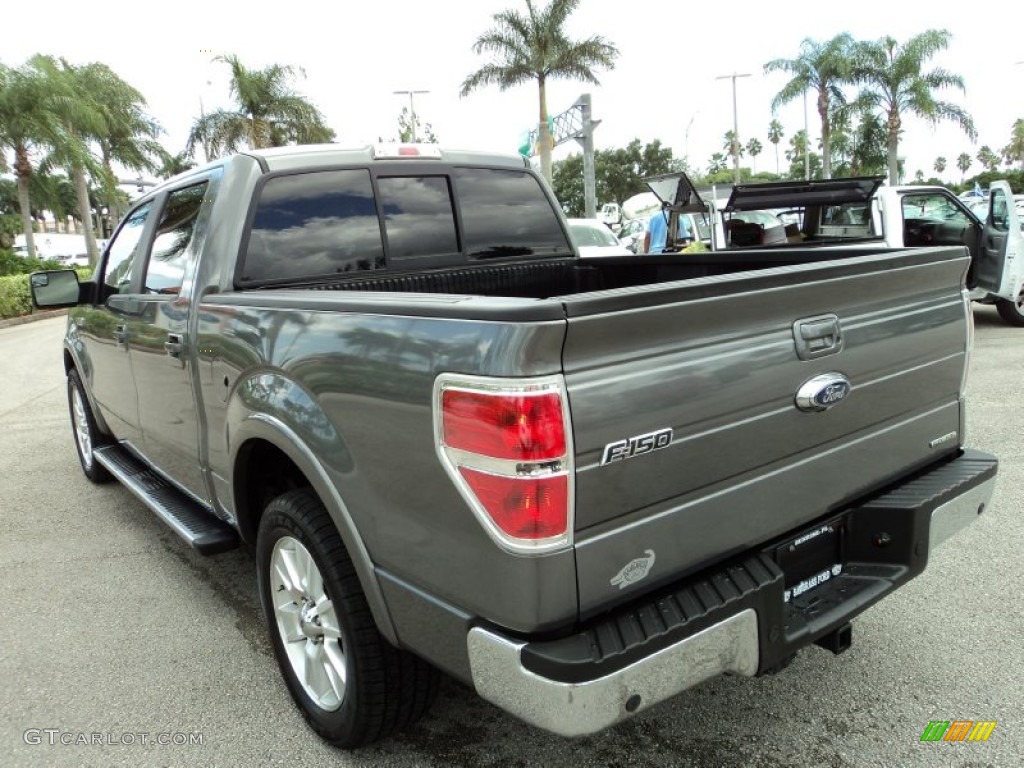 2011 F150 Lariat SuperCrew - Sterling Grey Metallic / Black photo #9