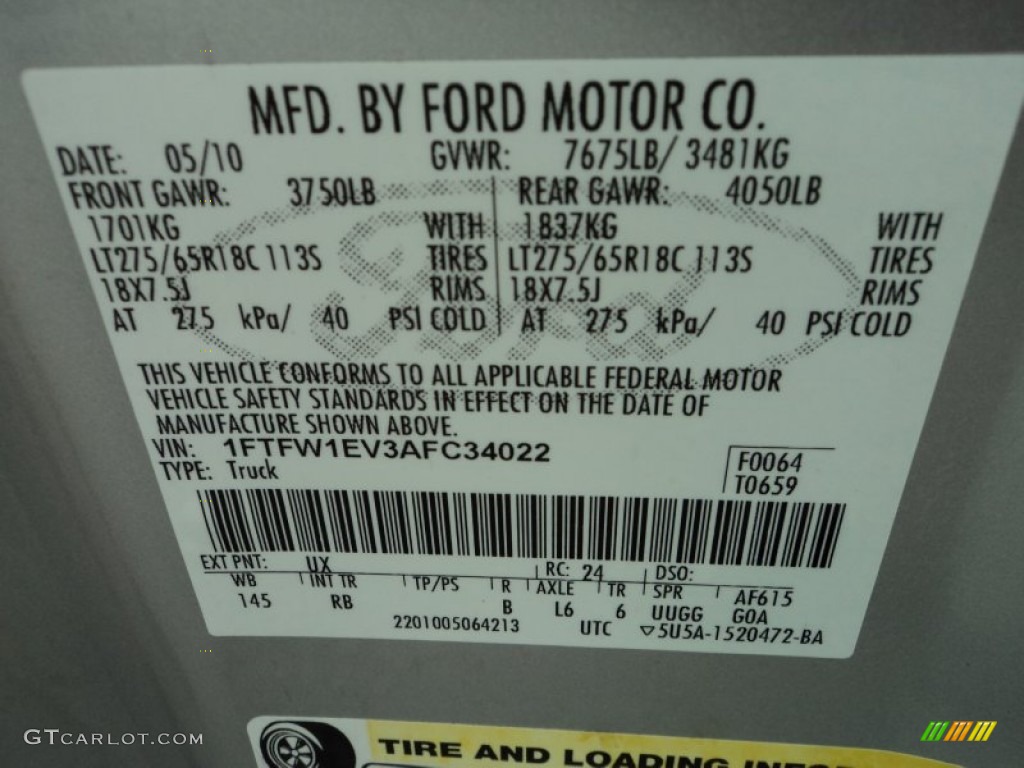 2010 F150 FX4 SuperCrew 4x4 - Ingot Silver Metallic / Black photo #33
