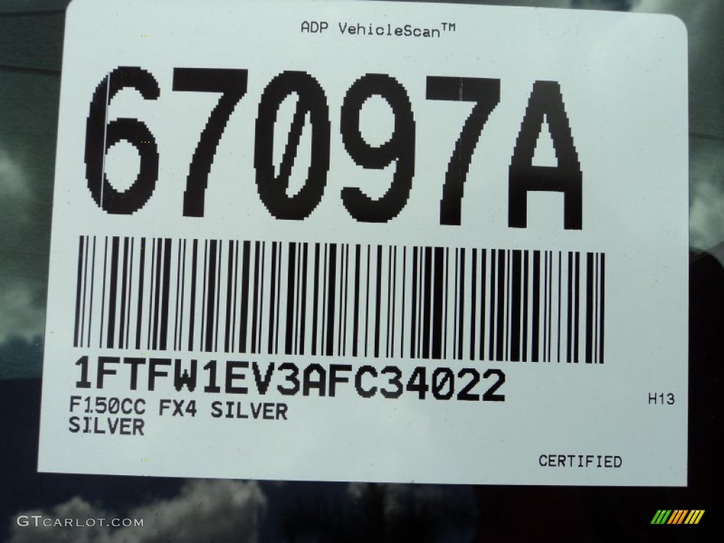 2010 F150 FX4 SuperCrew 4x4 - Ingot Silver Metallic / Black photo #34