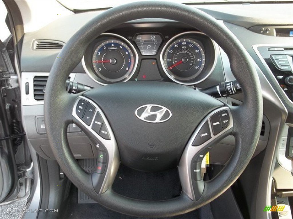 2013 Elantra GLS - Titanium Gray Metallic / Gray photo #11