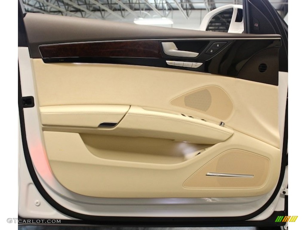 2013 Audi A8 L 4.0T quattro Silk Beige Door Panel Photo #85247687