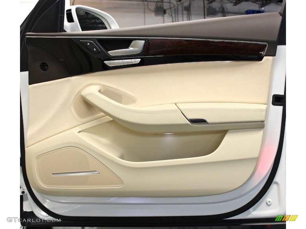 2013 Audi A8 L 4.0T quattro Silk Beige Door Panel Photo #85247705
