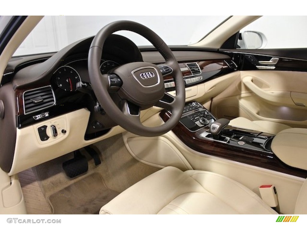 Silk Beige Interior 2013 Audi A8 L 4.0T quattro Photo #85247837