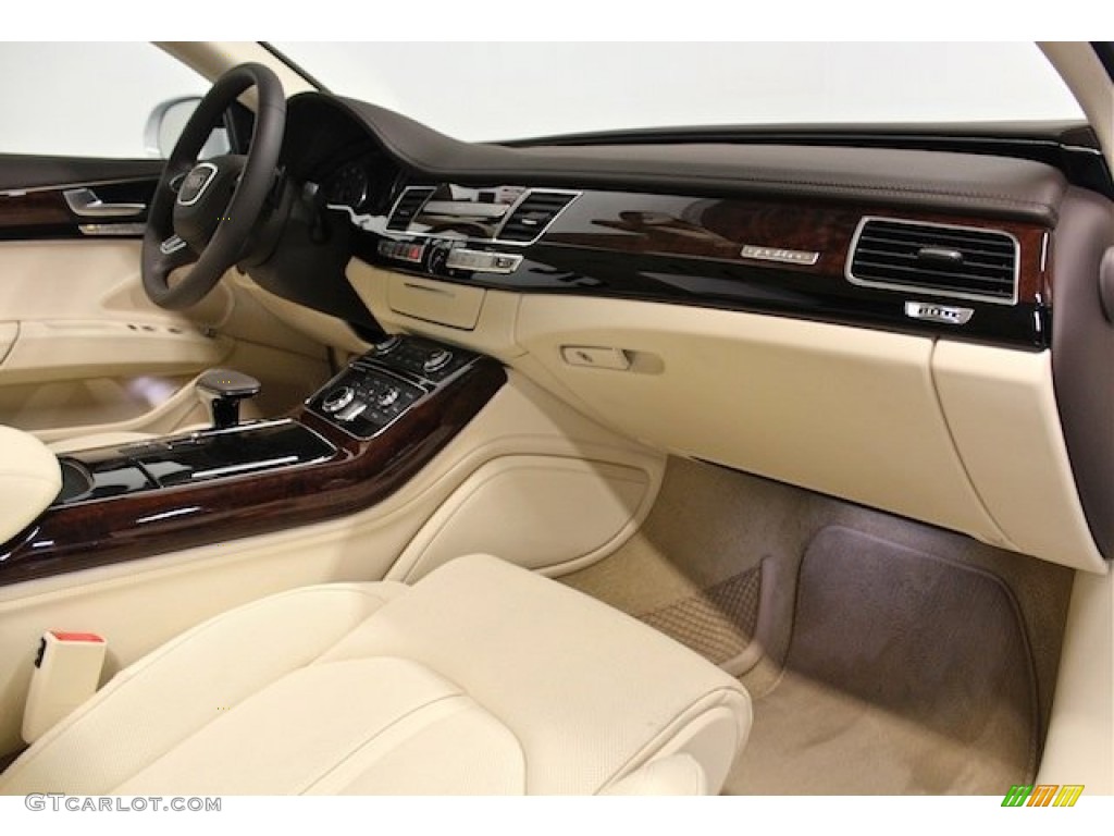 2013 Audi A8 L 4.0T quattro Silk Beige Dashboard Photo #85247852