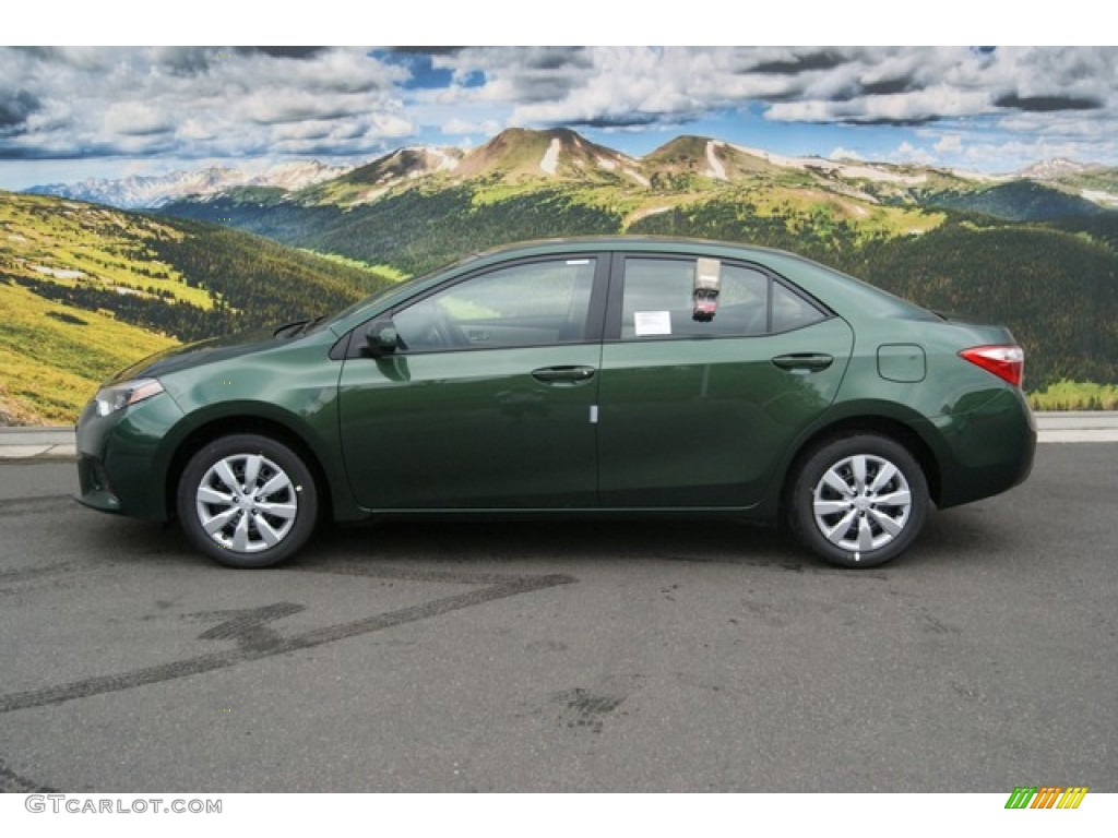 2014 Corolla LE - 4Evergreen Mica / Ivory photo #4