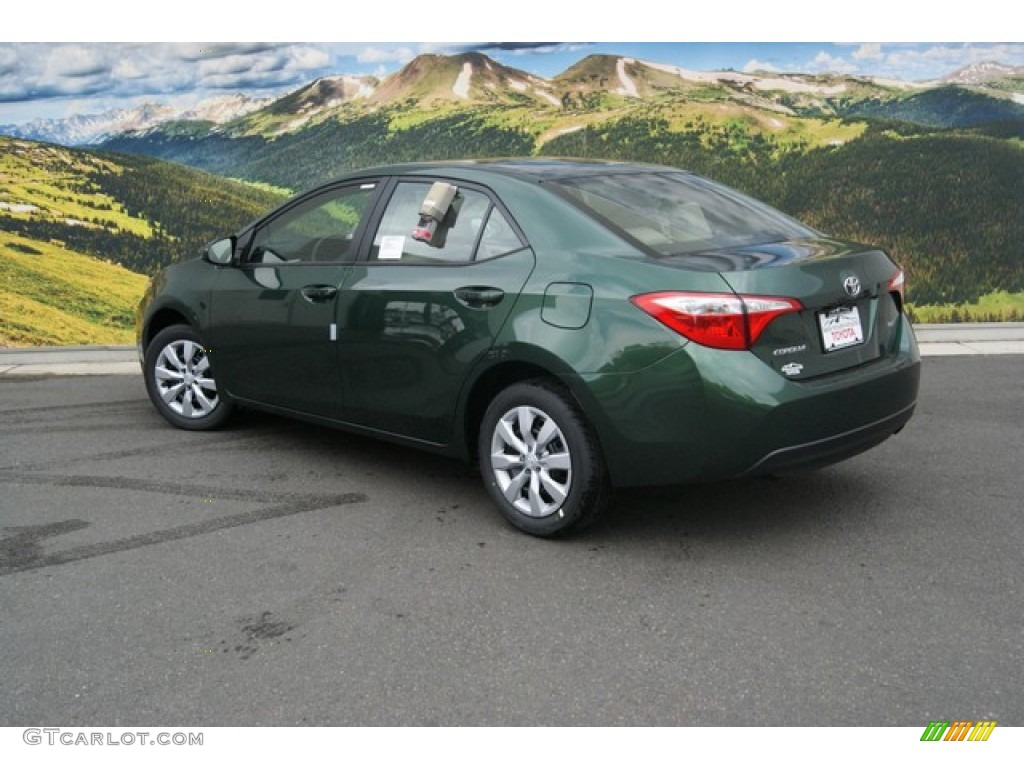 2014 Corolla LE - 4Evergreen Mica / Ivory photo #5