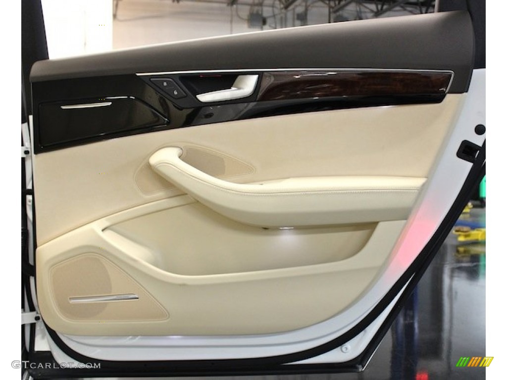 2013 Audi A8 L 4.0T quattro Silk Beige Door Panel Photo #85248041