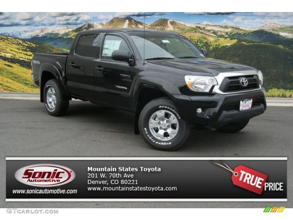 2013 Tacoma V6 TRD Double Cab 4x4 - Black / Graphite photo #1