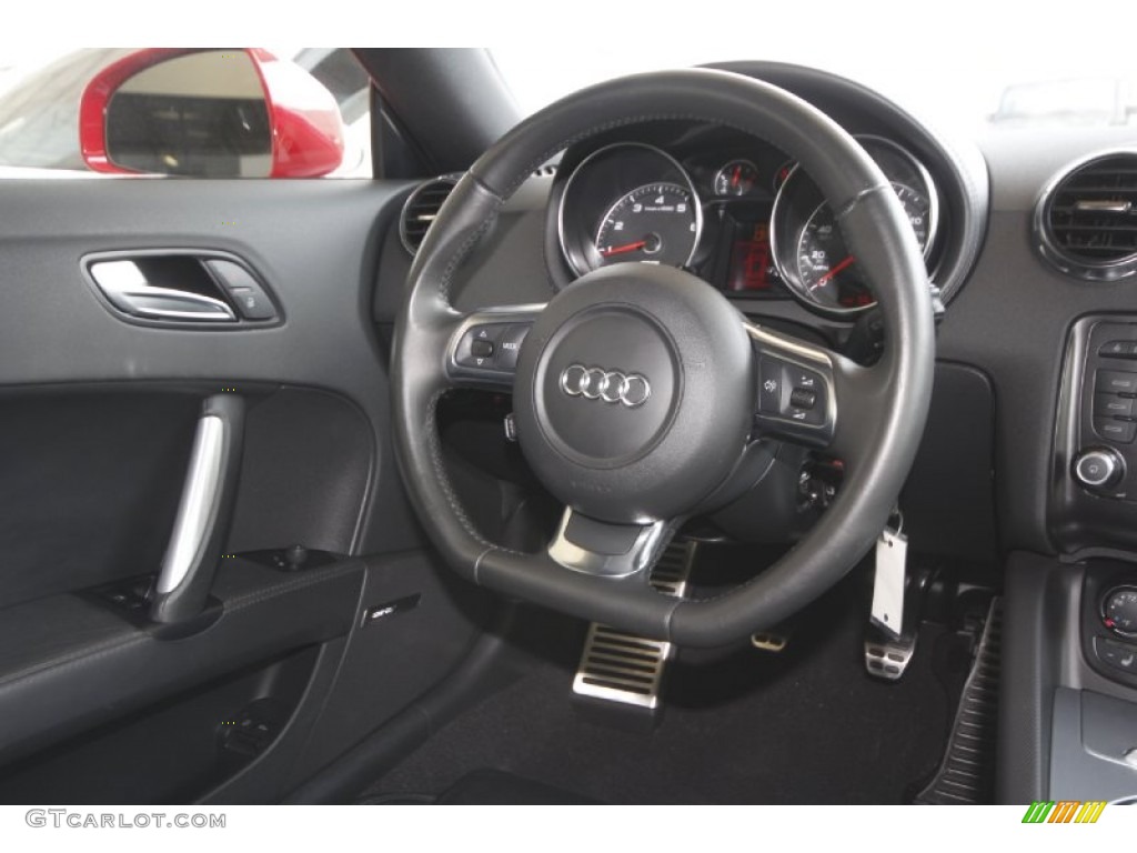 2008 Audi TT 3.2 quattro Coupe Black Steering Wheel Photo #85251731