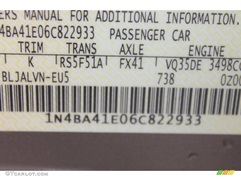 2006 Maxima 3.5 SE - Spirited Bronze Pearl / Frost photo #50