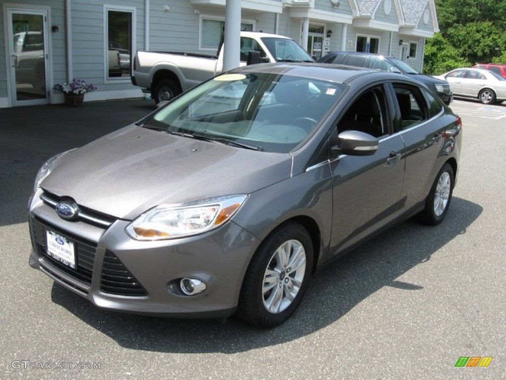 2012 Focus SEL Sedan - Sterling Grey Metallic / Charcoal Black photo #3