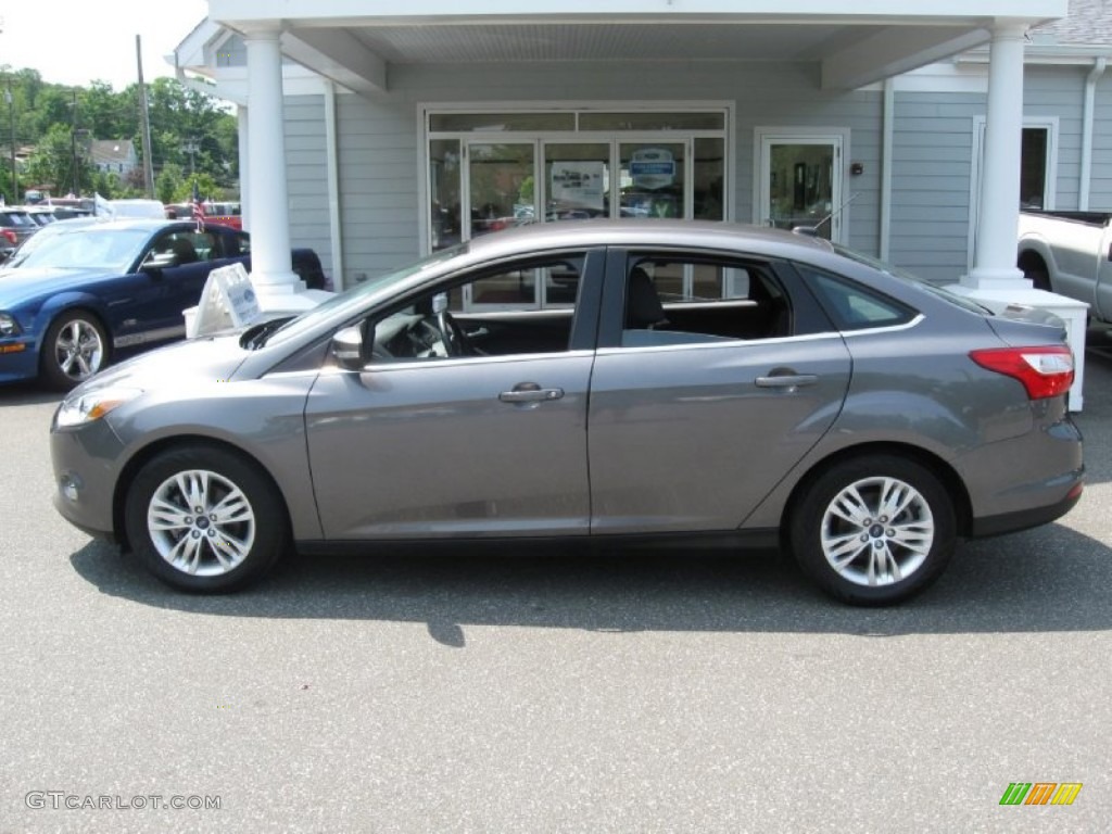 2012 Focus SEL Sedan - Sterling Grey Metallic / Charcoal Black photo #4