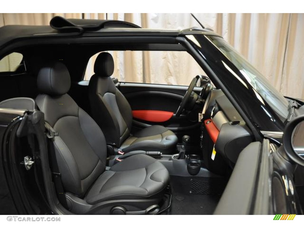 Carbon Black Interior 2014 Mini Cooper Convertible Photo #85253300