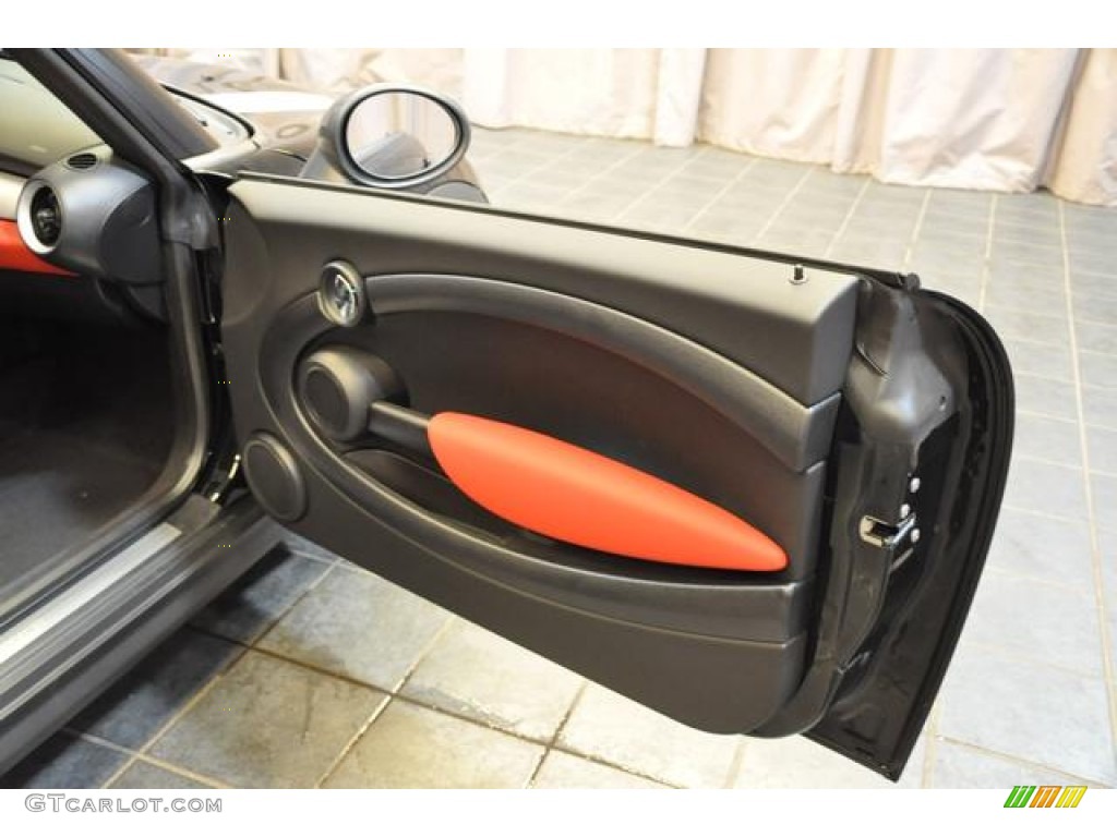2014 Mini Cooper Convertible Carbon Black Door Panel Photo #85253348