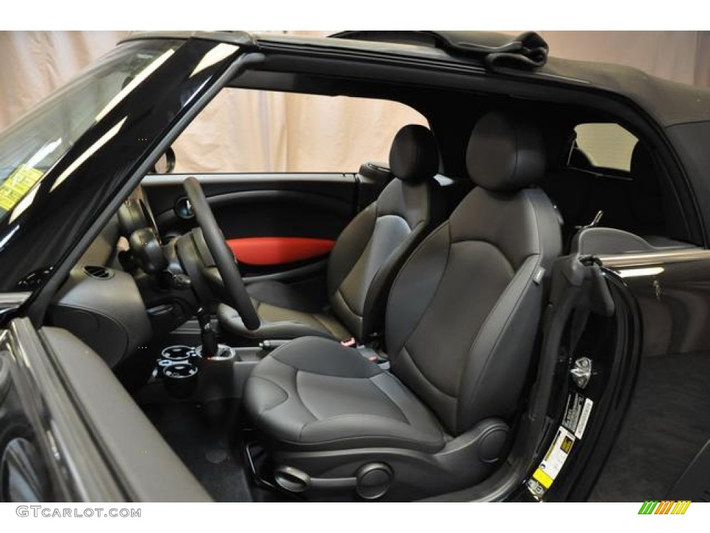 Carbon Black Interior 2014 Mini Cooper Convertible Photo #85253591