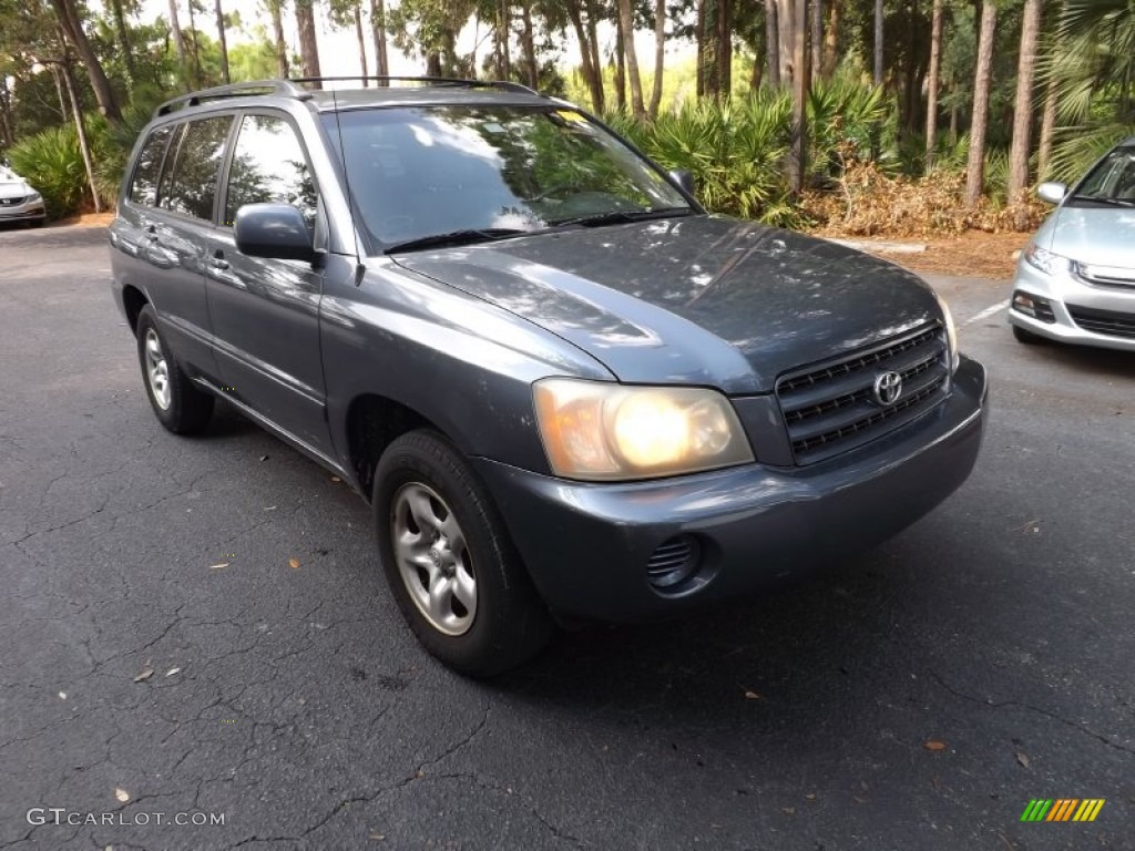 2003 Highlander V6 - Bluestone Metallic / Charcoal photo #1