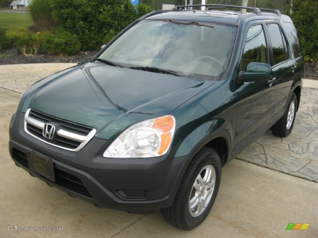 2002 CR-V EX 4WD - Clover Green Pearl / Saddle photo #1