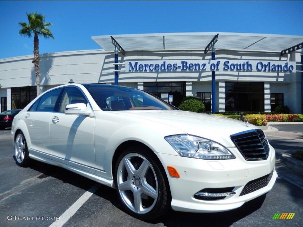 2011 S 550 Sedan - Diamond White Metallic / Cashmere/Savanah photo #1