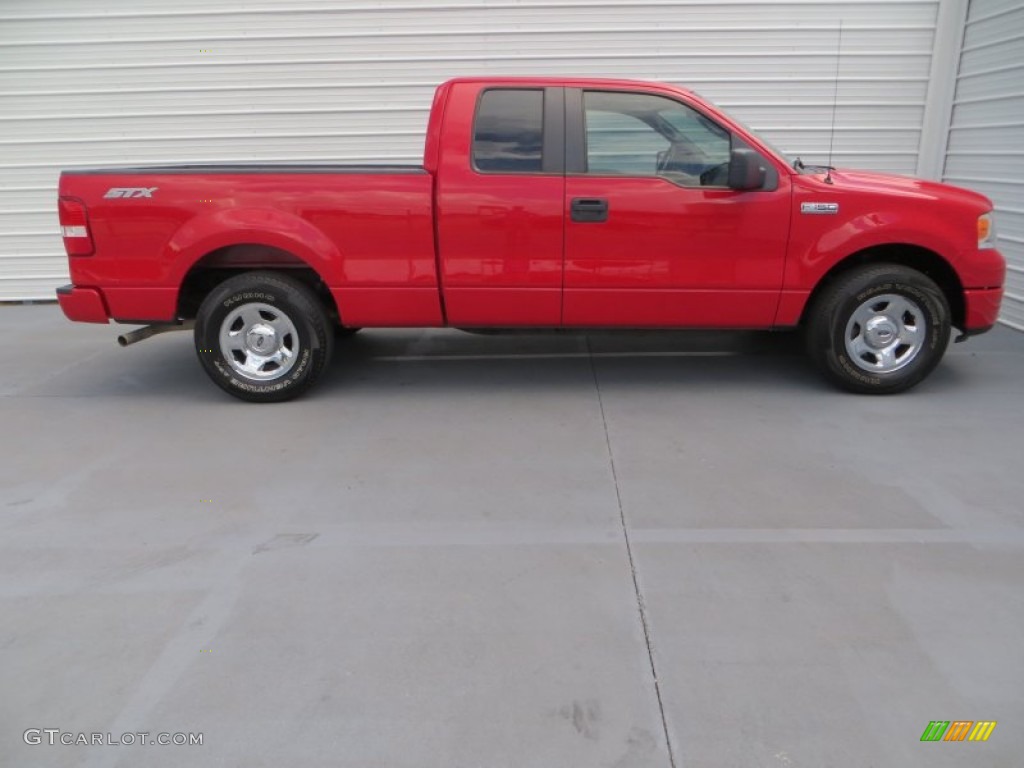 2008 F150 STX SuperCab - Bright Red / Medium/Dark Flint photo #3