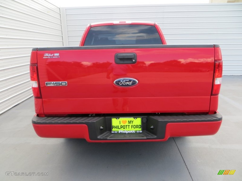 2008 F150 STX SuperCab - Bright Red / Medium/Dark Flint photo #5