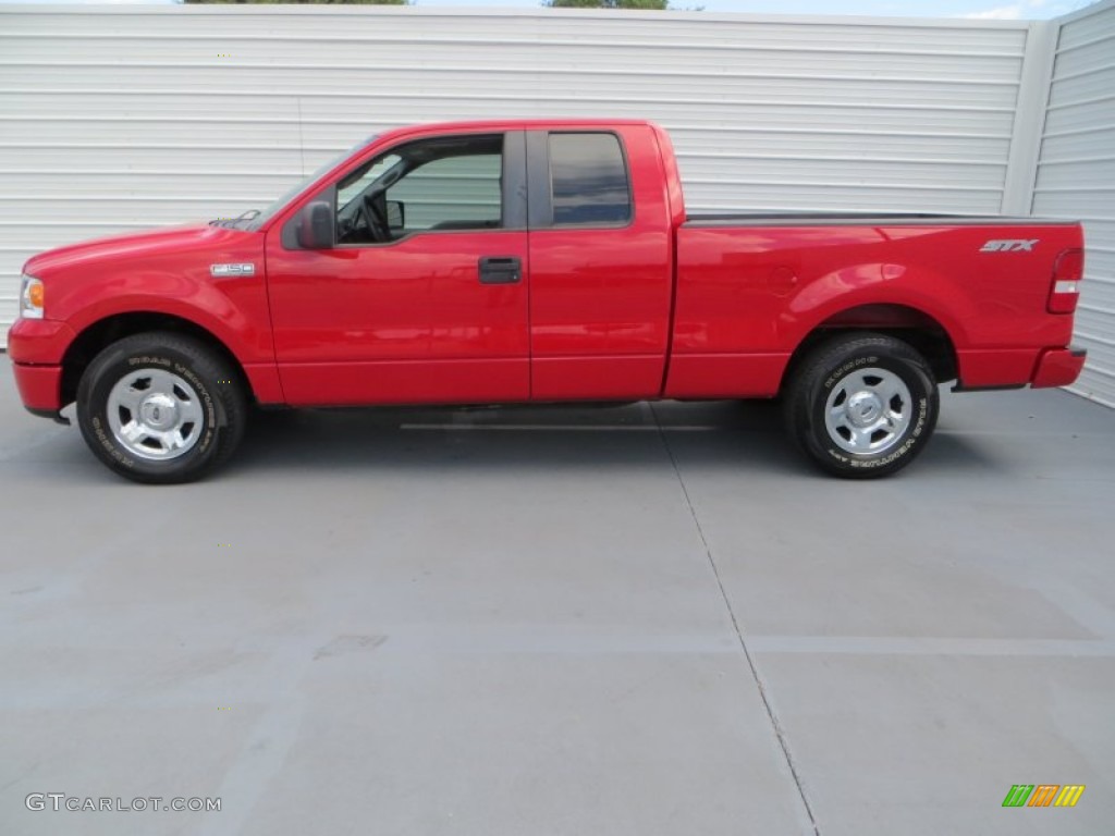 2008 F150 STX SuperCab - Bright Red / Medium/Dark Flint photo #6