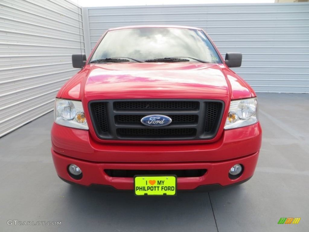 2008 F150 STX SuperCab - Bright Red / Medium/Dark Flint photo #8