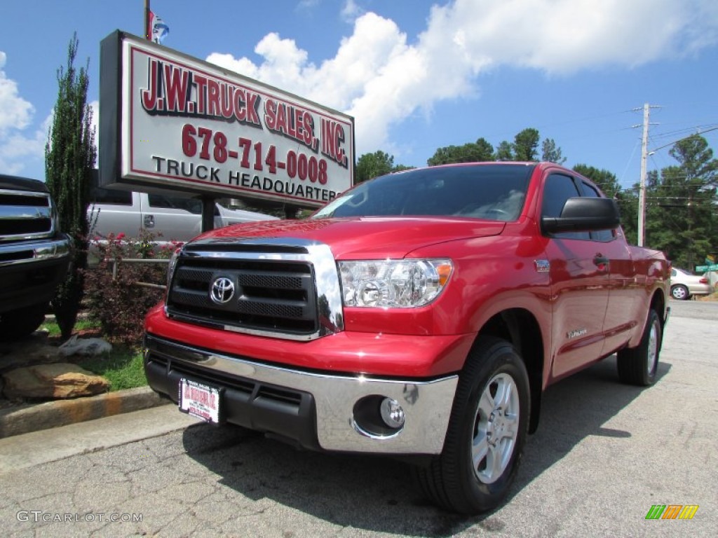 2013 Tundra SR5 Double Cab 4x4 - Radiant Red / Sand Beige photo #1