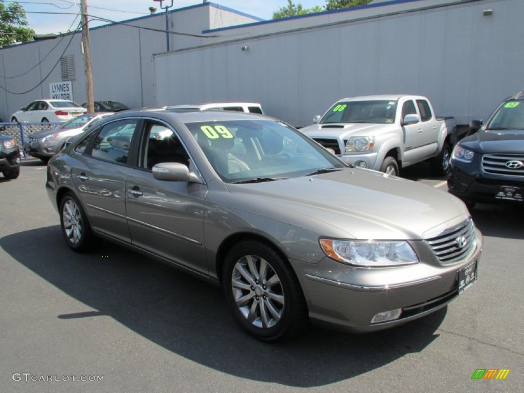 2009 Azera Limited - Smoky Gray Pearl / Black photo #2