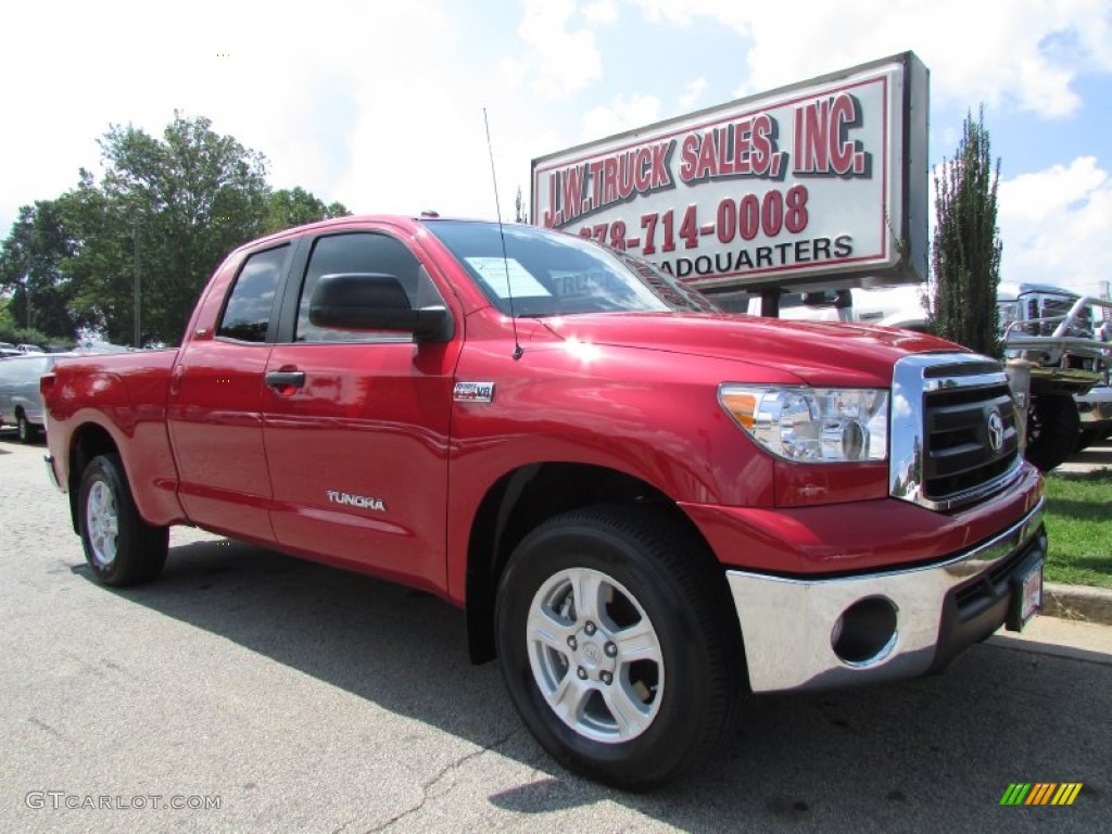 2013 Tundra SR5 Double Cab 4x4 - Radiant Red / Sand Beige photo #12