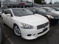 2010 Winter Frost White Nissan Maxima 3.5 SV Premium  photo #1