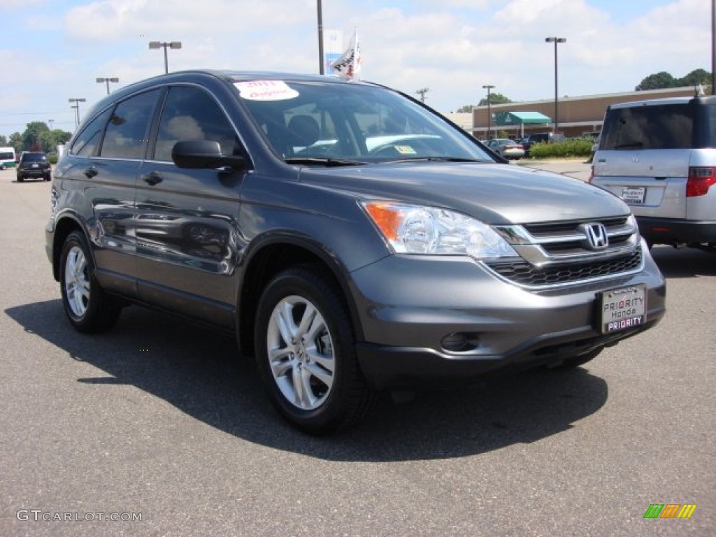 2011 CR-V EX - Polished Metal Metallic / Black photo #8