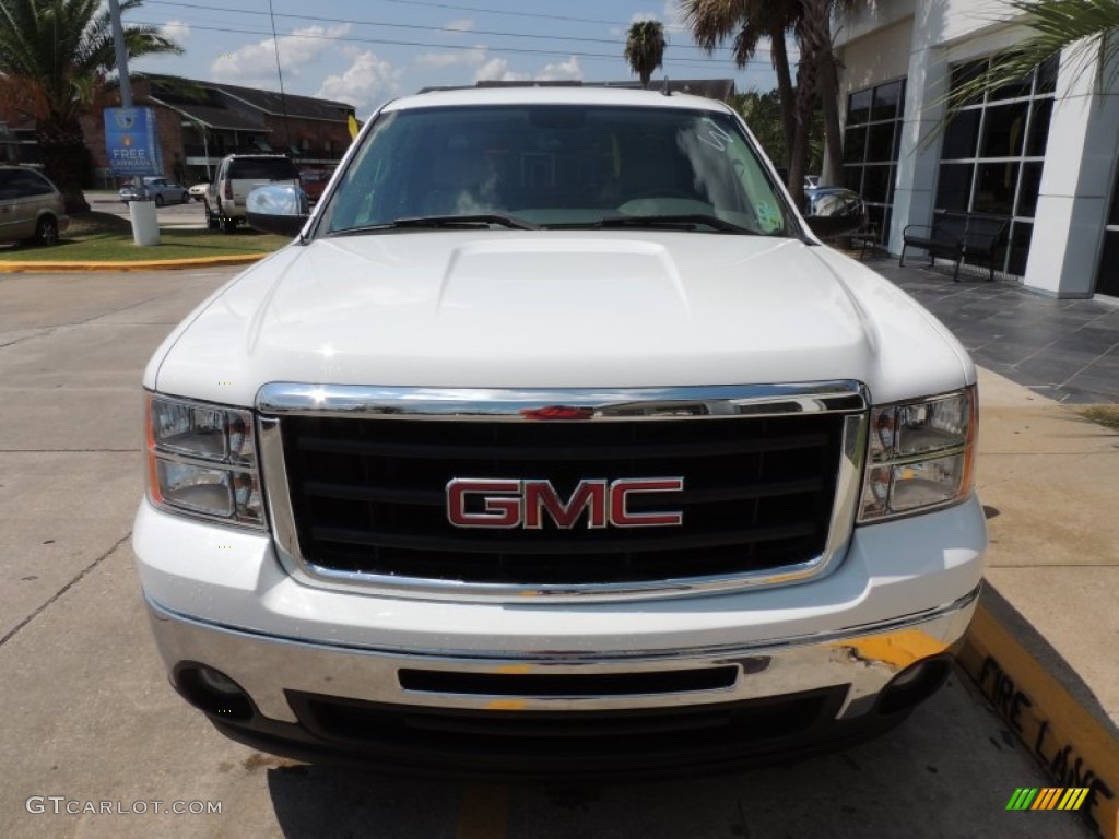 2010 Sierra 1500 SLE Crew Cab - Summit White / Dark Titanium/Light Titanium photo #2