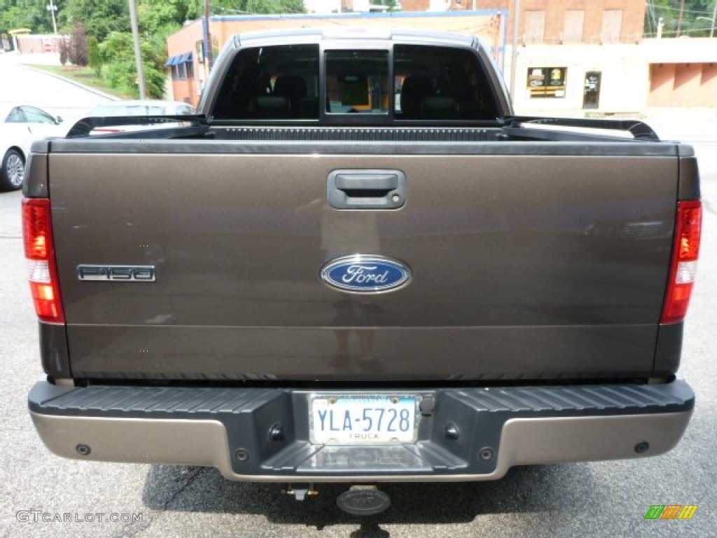 2005 F150 Lariat SuperCrew 4x4 - Dark Stone Metallic / Black photo #12