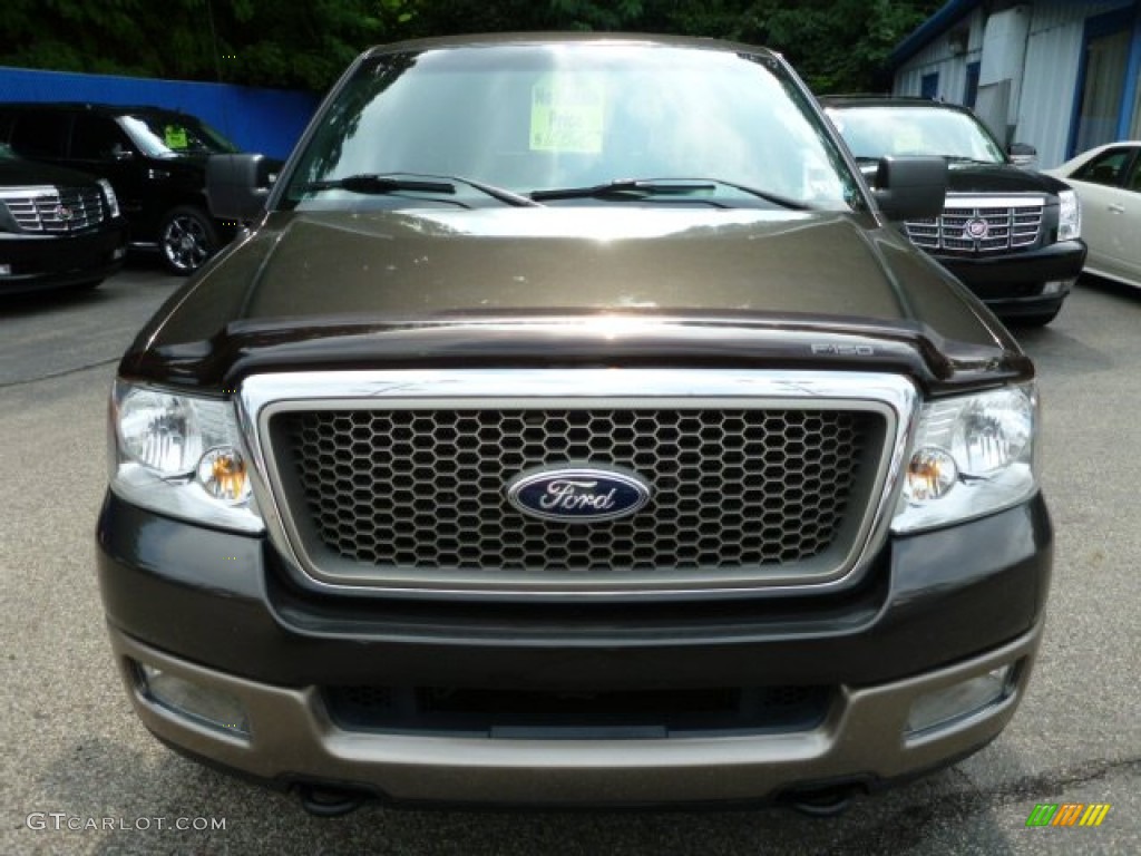 2005 F150 Lariat SuperCrew 4x4 - Dark Stone Metallic / Black photo #15