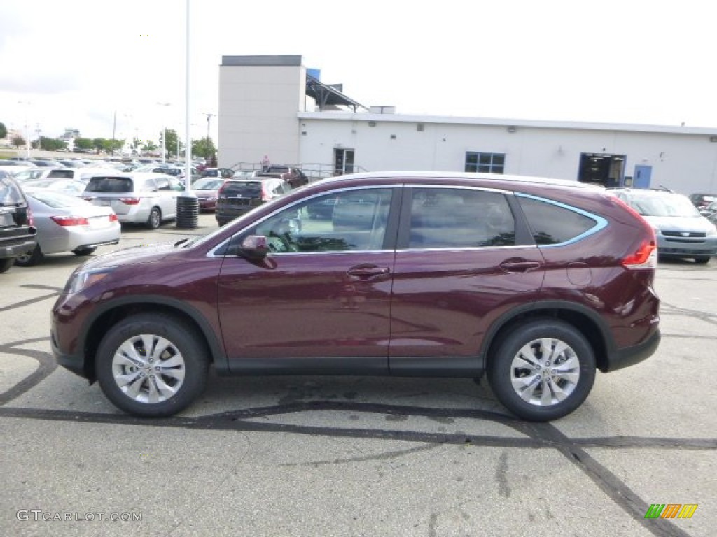 2014 CR-V EX-L AWD - Basque Red Pearl II / Gray photo #6