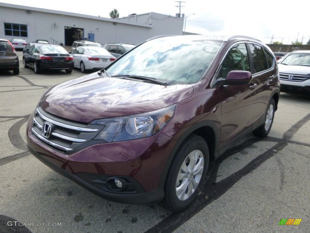 2014 CR-V EX-L AWD - Basque Red Pearl II / Gray photo #7