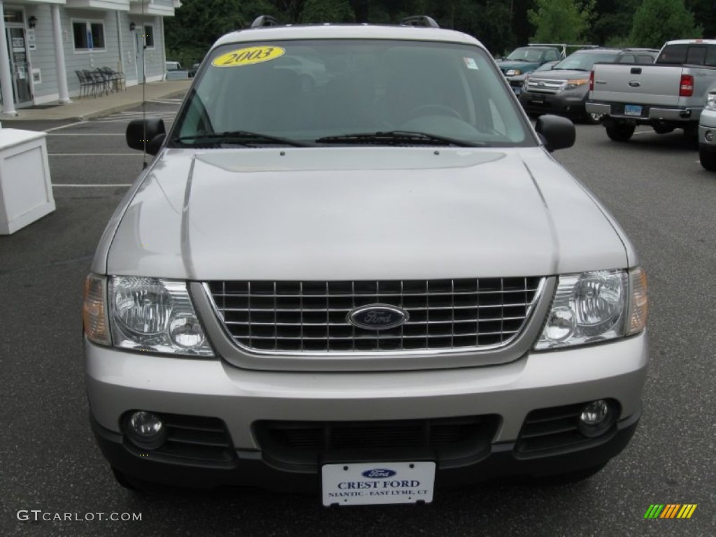 2003 Explorer XLT 4x4 - Silver Birch Metallic / Graphite Grey photo #2